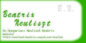 beatrix neuliszt business card